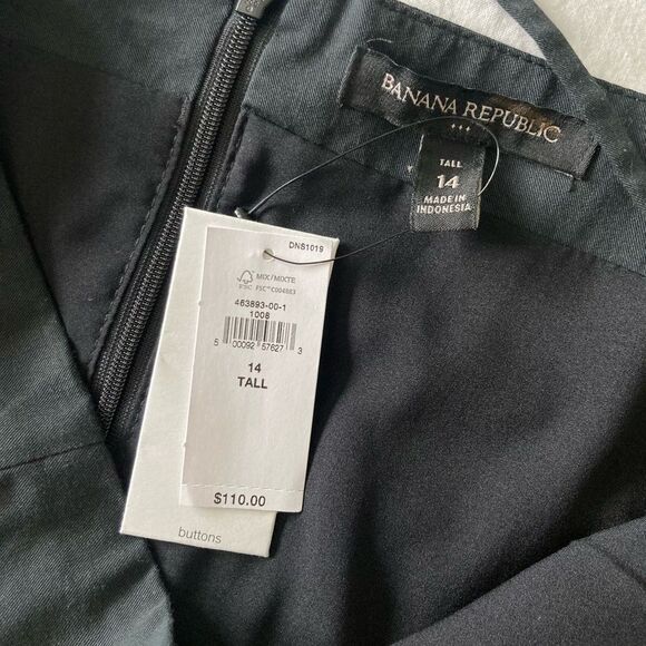 BANANA REPUBLIC Black Halter Dress Size 14 Tall NWT - Picture 9 of 9